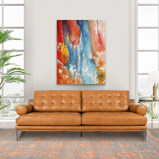 Spectrum — Handpainted Abstract Oil Painting on Canvas - PG-2271 by Pasargad Home in multi. Made from canvas in a unique style.