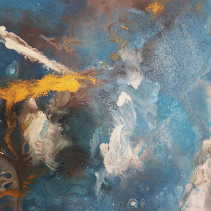 Cerulean — Handpainted Abstract Oil Painting on Canvas - PG-2281 by Pasargad Home in multi, blue. Made from canvas in a unique style.