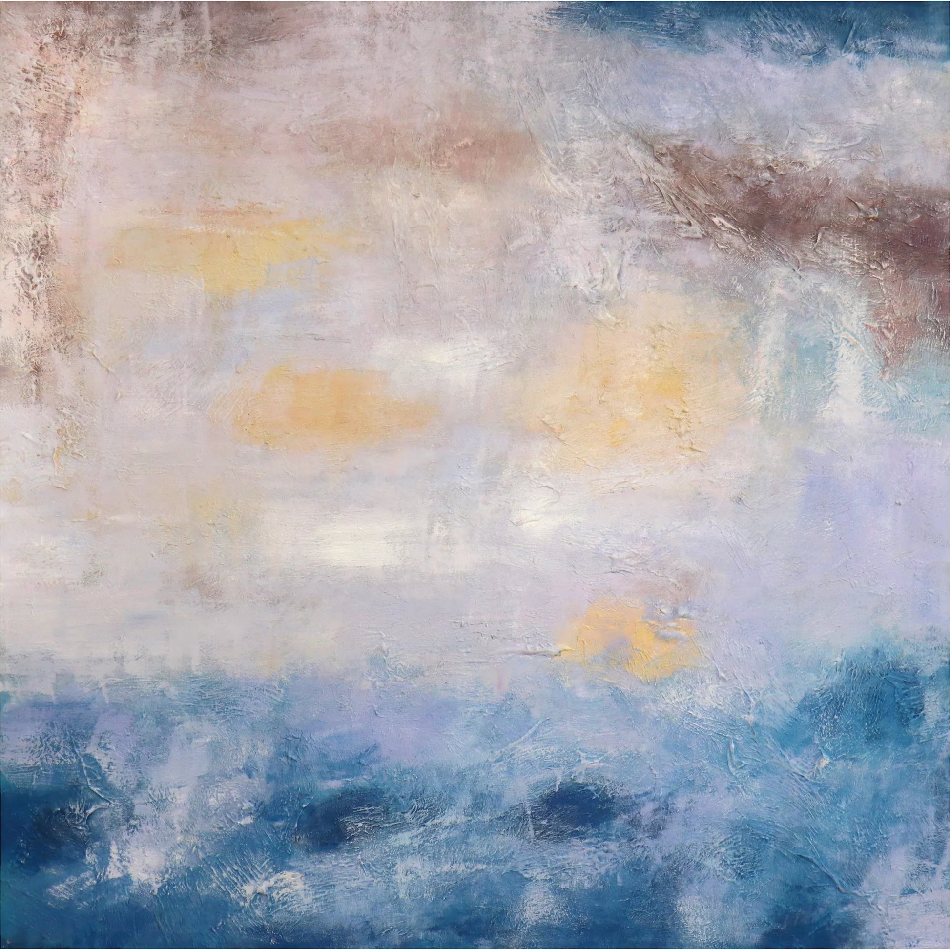 Celestial — Handpainted Abstract Oil Painting on Canvas - PG-2294 by Pasargad Home in multi, blue. Made from canvas in a unique style.