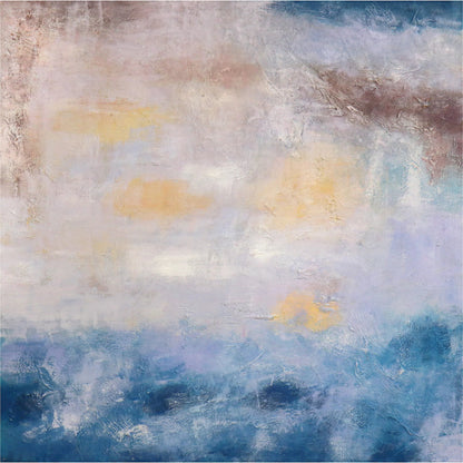 Celestial — Handpainted Abstract Oil Painting on Canvas - PG-2294 by Pasargad Home in multi, blue. Made from canvas in a unique style.