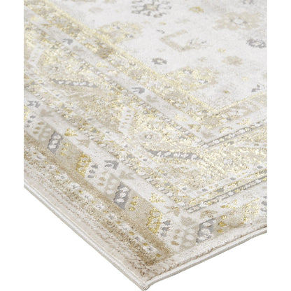 Aura Persian Rug - 3738F by Feizy in gold, ivory. Made from polyester, polypropylene in a unique style.