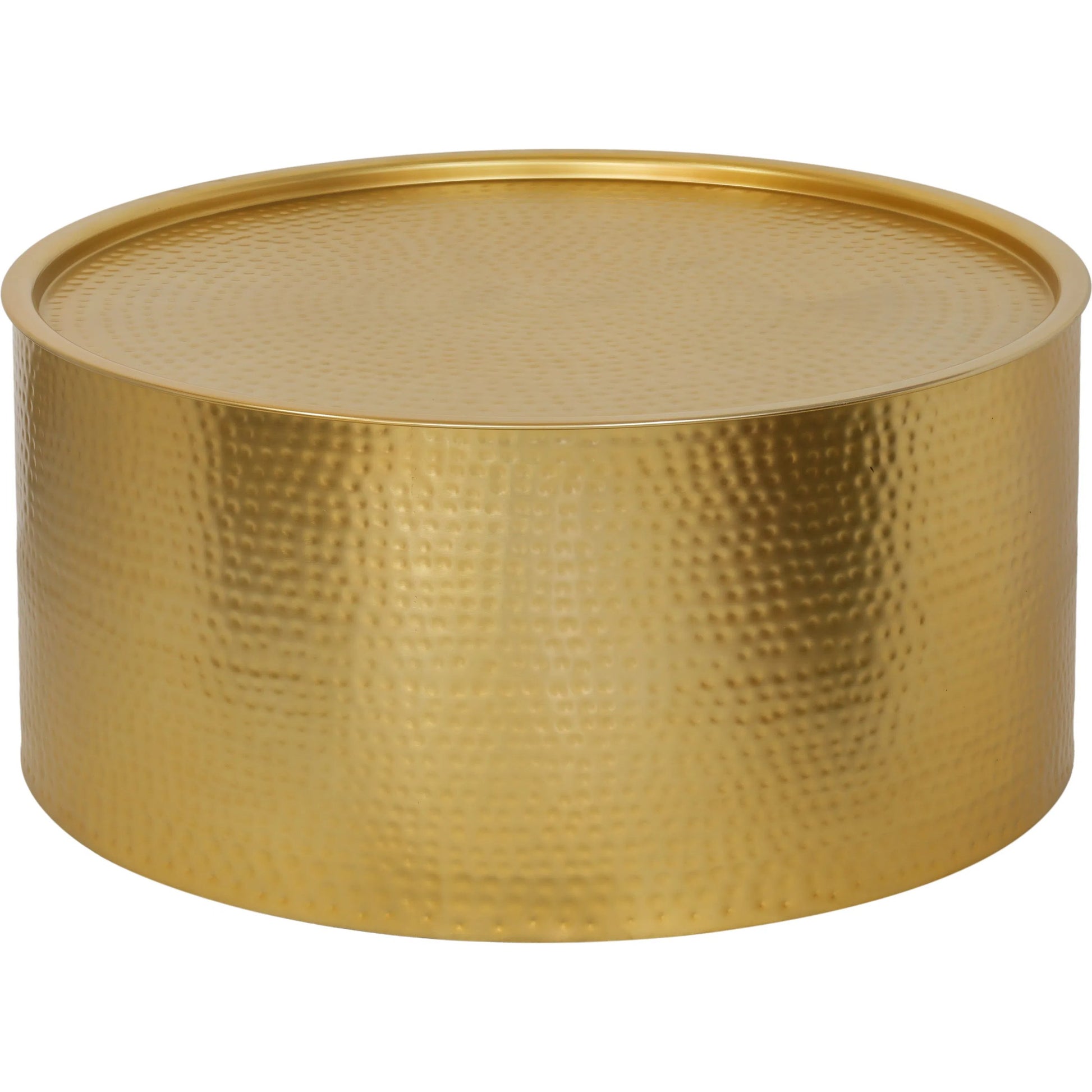 Luma Round Modern Handforged Coffee Table - PGI-2705 by Pasargad Home in gold. Made from metal in a unique style.