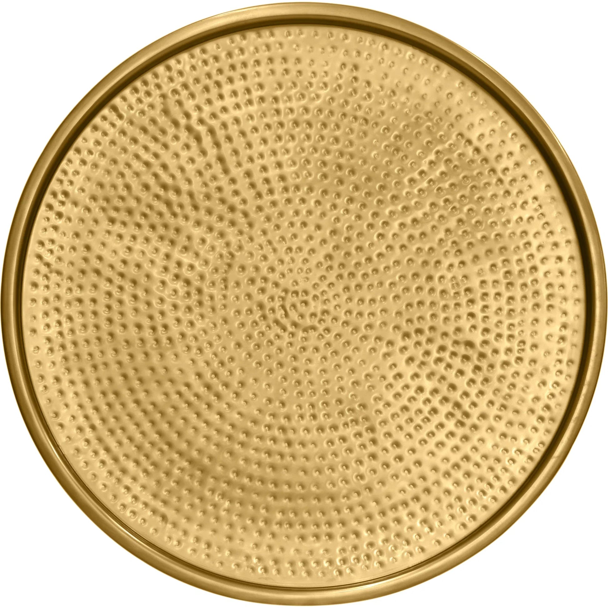 Luma Round Modern Handforged Coffee Table - PGI-2705 by Pasargad Home in gold. Made from metal in a unique style.