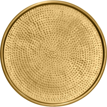 Luma Round Modern Handforged Coffee Table - PGI-2705 by Pasargad Home in gold. Made from metal in a unique style.