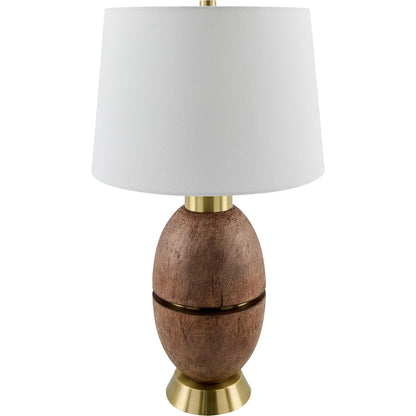Puglia Accent Table Lamp by Livabliss in metallic, plated, painted. Made from resin, iron, linen in a transitional style.