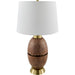 Puglia Accent Table Lamp by Livabliss in metallic, plated, painted. Made from resin, iron, linen in a transitional style.