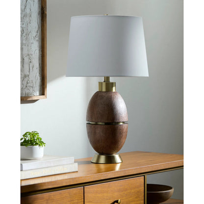Puglia Accent Table Lamp by Livabliss in metallic, plated, painted. Made from resin, iron, linen in a transitional style.