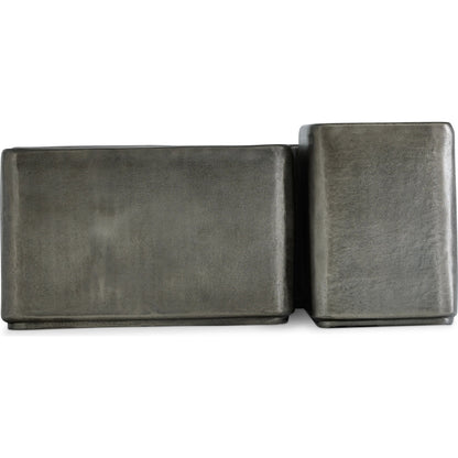 Juri Cocktail Table by Bernhardt in graphite. Made from metal in a modern style.