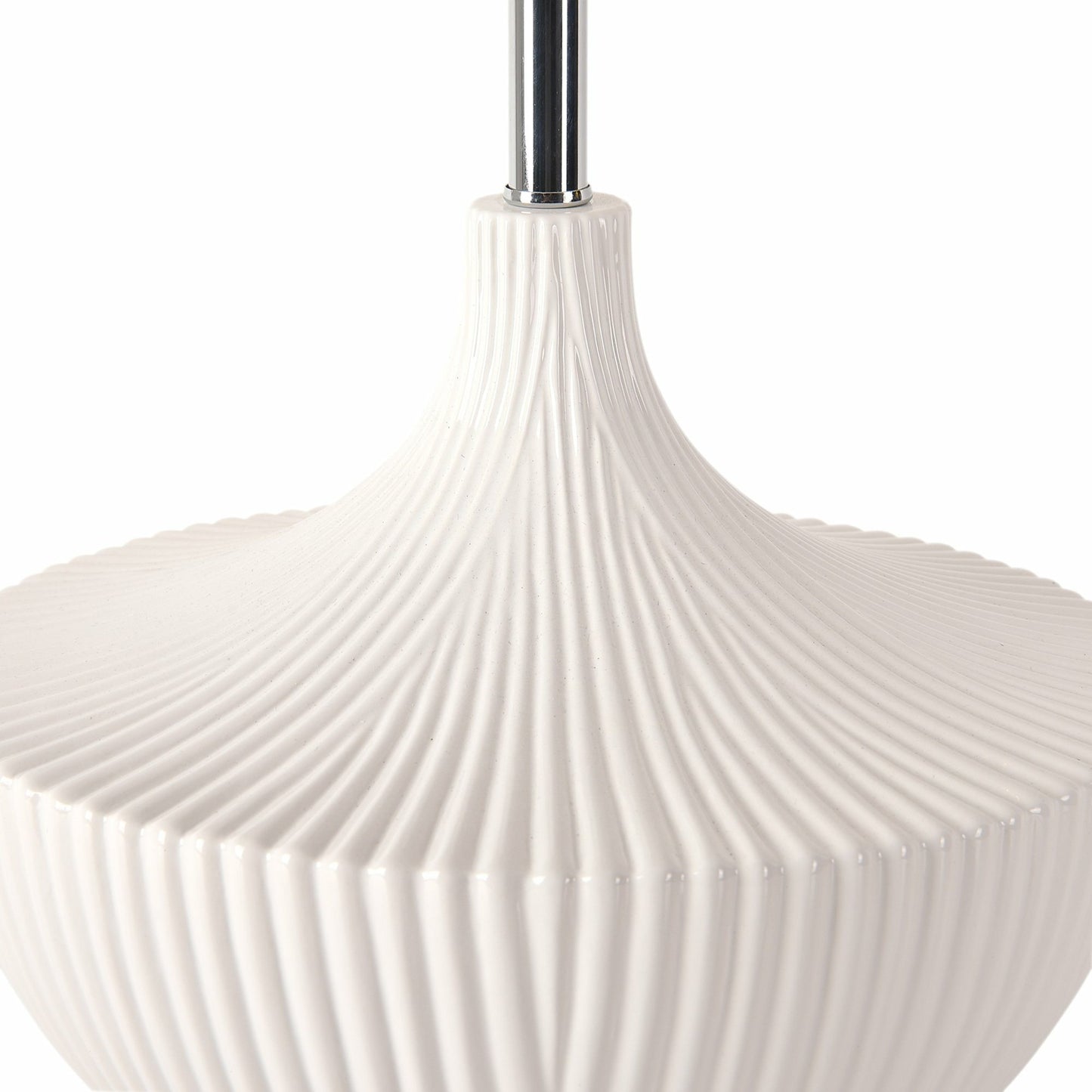 002 SI-1834228 | Closeup | Jade Table Lamp by Pasargad Home in white. Made from metal, ceramic in a modern style.