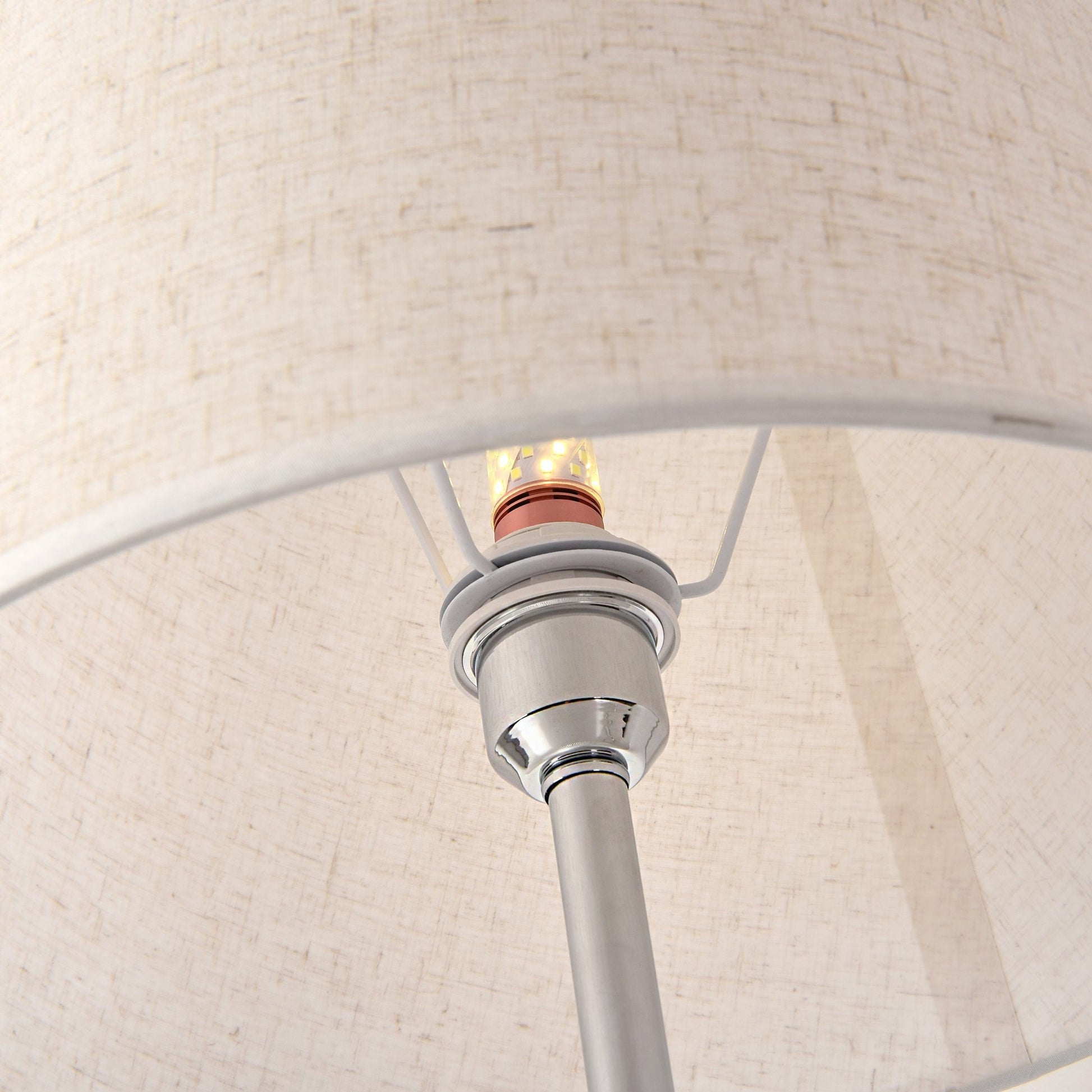 Jade Table Lamp by Pasargad Home in white. Made from metal, ceramic in a modern style.