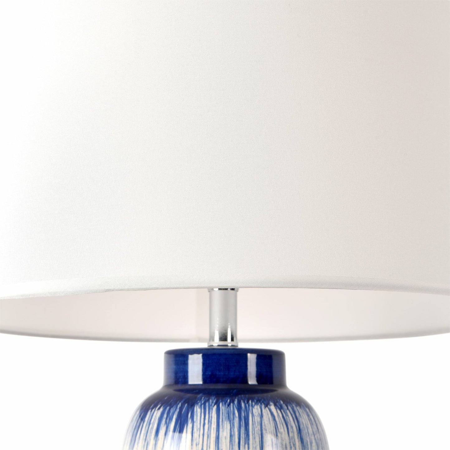 002 SI-1834224 | Closeup | Garcia Table Lamp by Pasargad Home in white, blue. Made from metal, ceramic in a transitional style.
