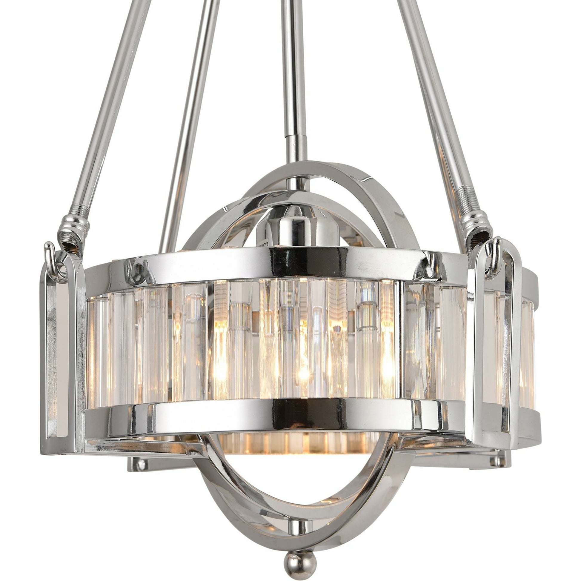 Bistro Pendant by Pasargad Home in silver. Made from metal, glass in a modern style.