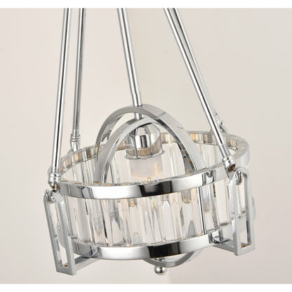 Bistro Pendant by Pasargad Home in silver. Made from metal, glass in a modern style.