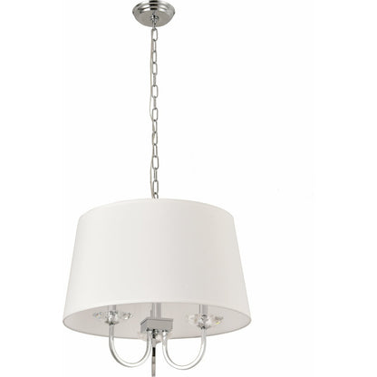 Azure Chandelier by Pasargad Home in silver. Made from metal, glass in a traditional style.