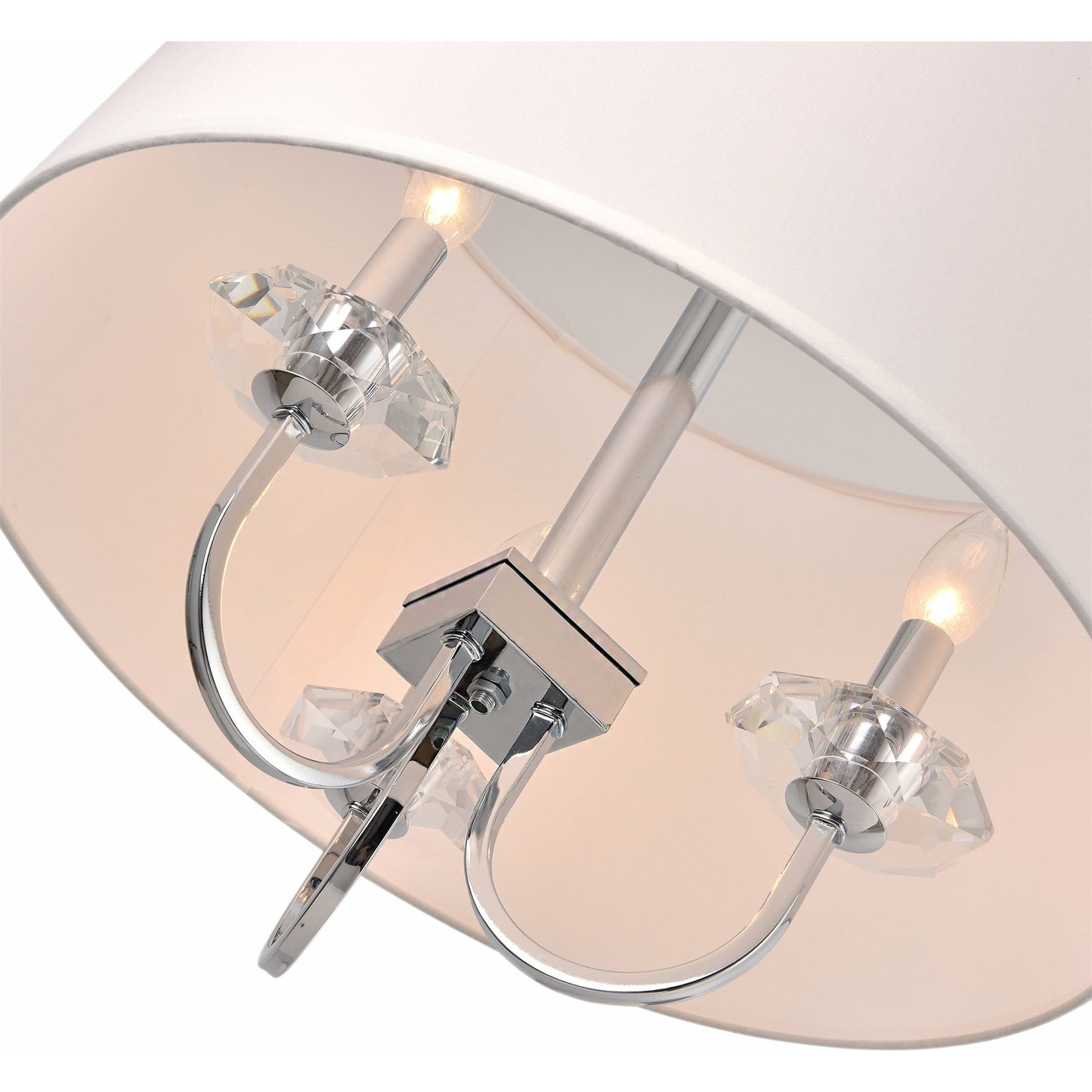 005 SI-1834212 | Closeup | Azure Chandelier by Pasargad Home in silver. Made from metal, glass in a traditional style.