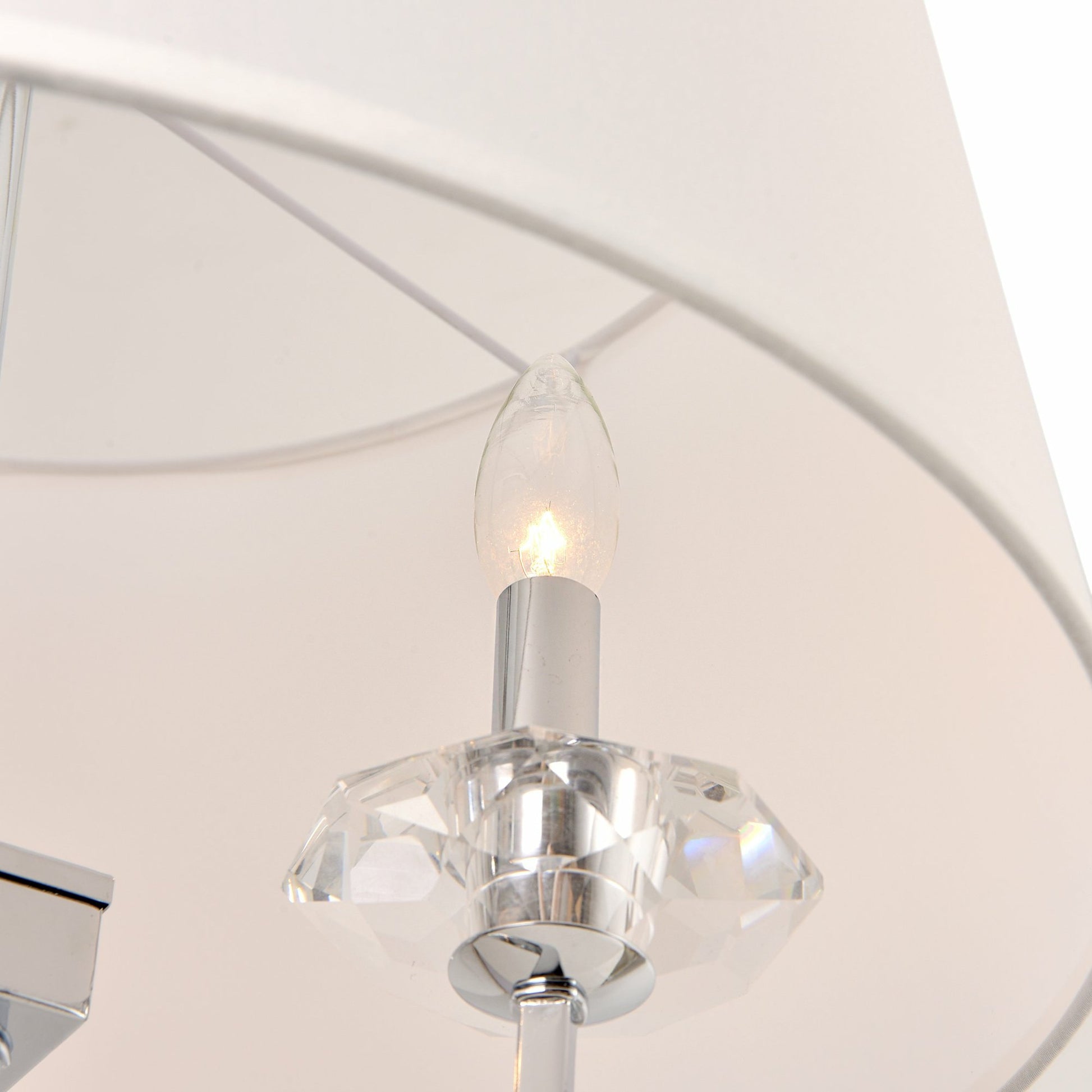 Azure Chandelier by Pasargad Home in silver. Made from metal, glass in a traditional style.