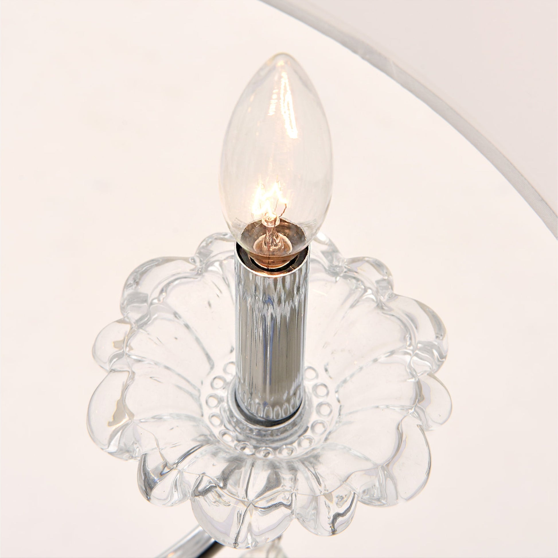 Bizet Chandelier by Pasargad Home in silver. Made from metal, cystal in a transitional style.