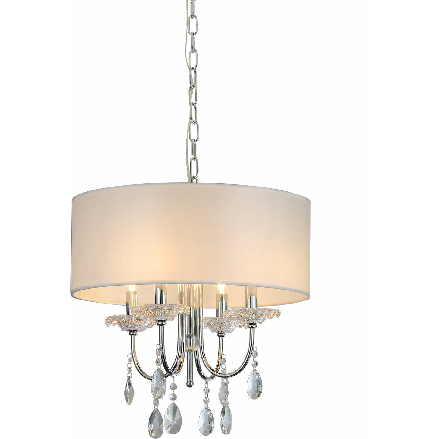 001 SI-1834214 | Primary Silo | Bizet Chandelier by Pasargad Home in silver. Made from metal, cystal in a transitional style.