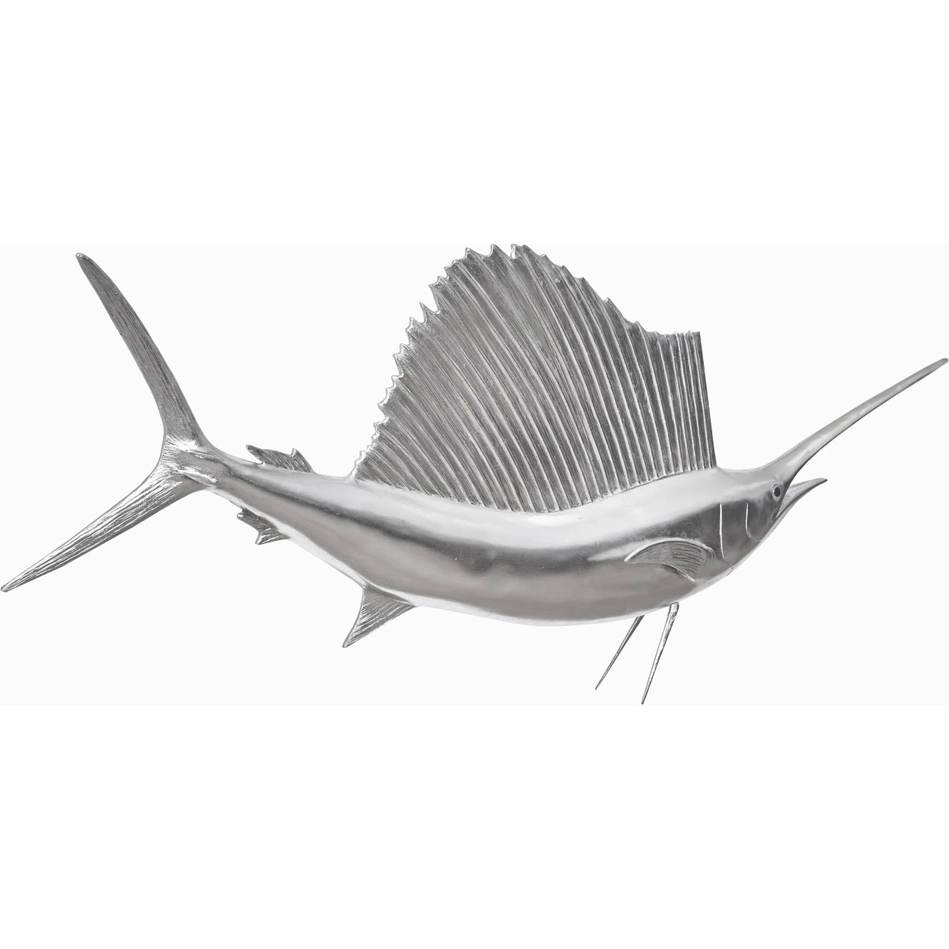 Sail Fish Wall Sculpture by Phillips Collection. Made from resin in a coastal style.