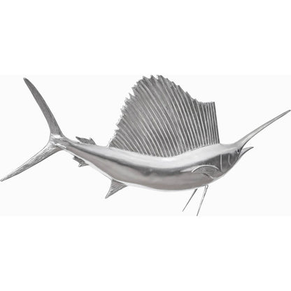 Sail Fish Wall Sculpture by Phillips Collection. Made from resin in a coastal style.