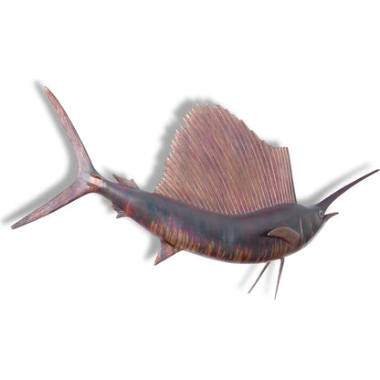 Sail Fish Wall Sculpture by Phillips Collection. Made from resin in a coastal style.