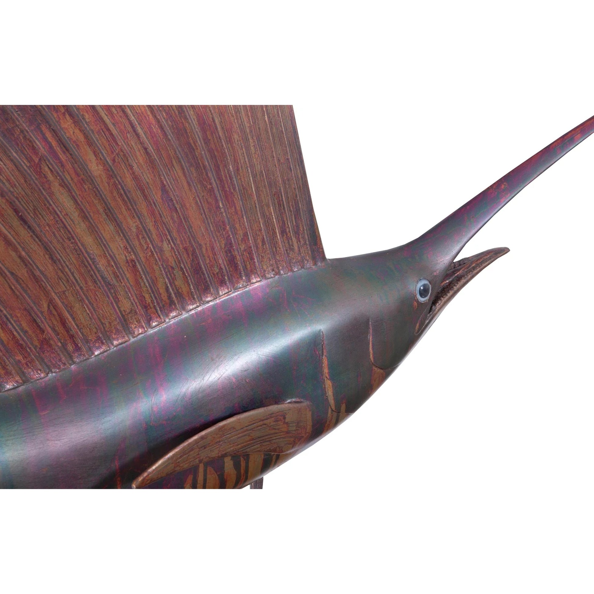 Sail Fish Wall Sculpture by Phillips Collection. Made from resin in a coastal style.