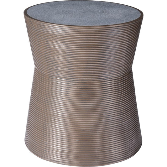 Kono Side Table by Phillips Collection in bronze and bronze. Made from resin in a modern style.