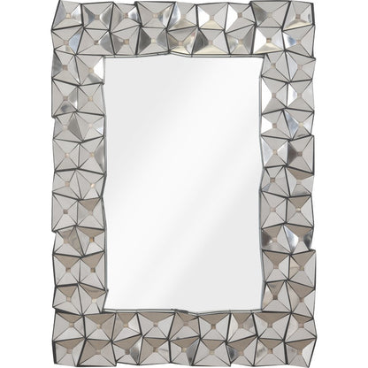 Divot Mirror by Phillips Collection in silver and silver. Made from resin metal, stainless steel in a eclectic & global style.