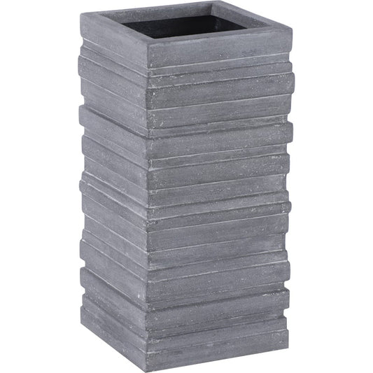 June Square Planter by Phillips Collection in gray. Made from resin composite in a transitional style.