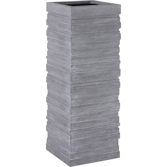 June Square Planter by Phillips Collection in gray. Made from resin composite in a transitional style.