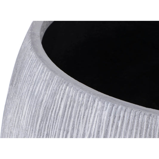 Brianna String Planter by Phillips Collection in gray and raw gray. Made from resin composite in a transitional style.
