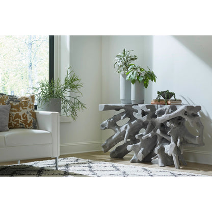 Beau Cast Root Console Table by Phillips Collection. Made from resin in a coastal style.