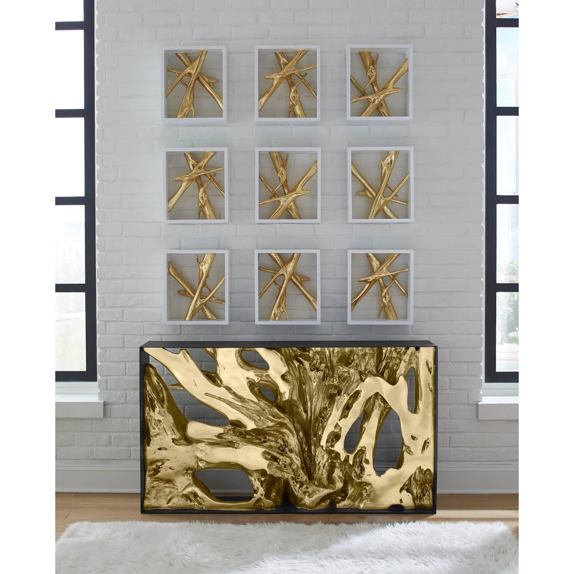 Cast Root Console Table by Phillips Collection. Made from unique in a coastal style.