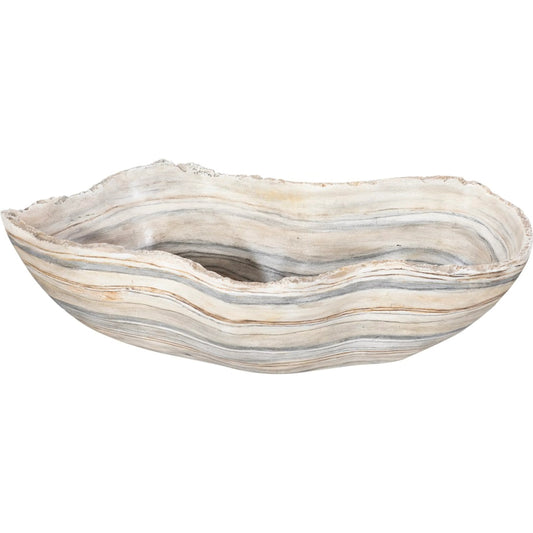 Cast Gray Onyx Bowl by Phillips Collection in gray. Made from resin in a rustic style.