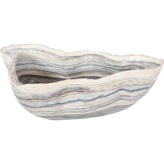 Cast Gray Onyx Bowl by Phillips Collection in gray. Made from resin in a rustic style.