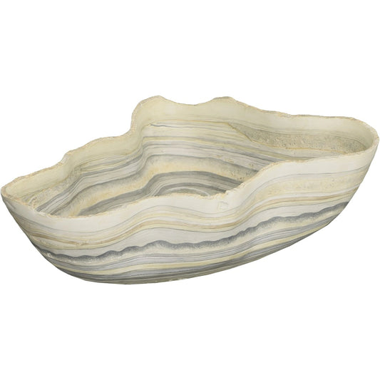 Cast Gray Onyx Bowl by Phillips Collection in gray. Made from resin in a rustic style.