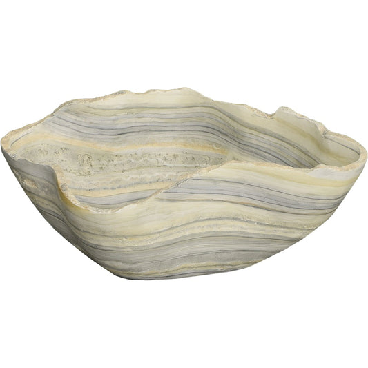 Cast Gray Onyx Bowl by Phillips Collection in gray. Made from resin in a rustic style.