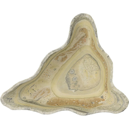Cast Onyx Bowl Faux Finish, Medium by Phillips Collection in gray. Made from resin in a rustic style.