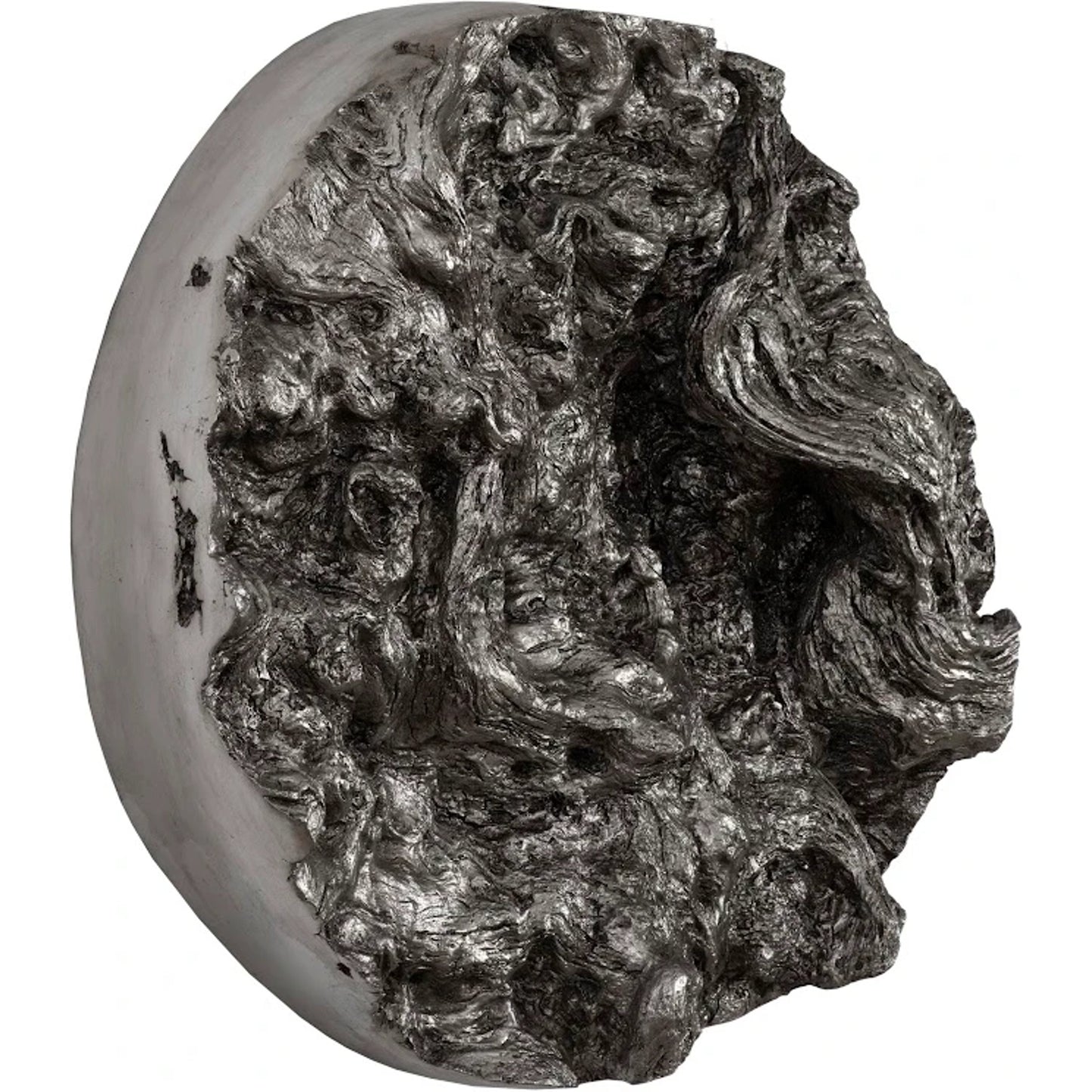 002 SI-1944782 | Additional Silo | Cast Root Erupting Wall Sculpture by Phillips Collection in silver and silver leaf. Made from resin in a rustic style.