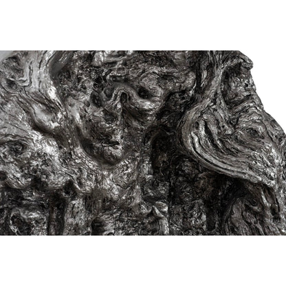 Cast Root Erupting Wall Sculpture by Phillips Collection in silver and silver leaf. Made from resin in a rustic style.
