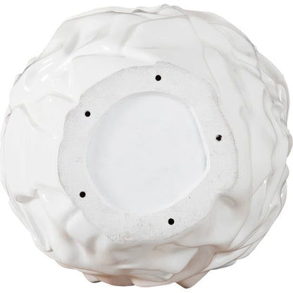 Drape Planter, Gel Coat White by Phillips Collection in white. Made from resin in a modern style.
