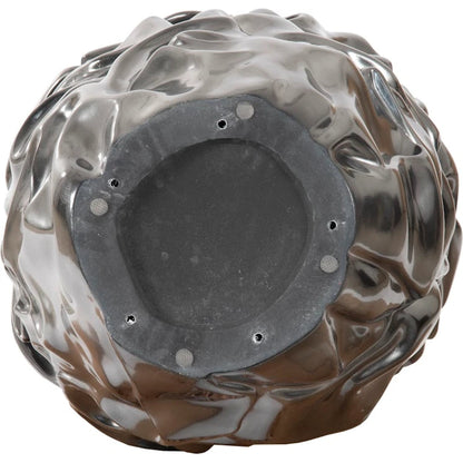 Drape Planter, Liquid Silver by Phillips Collection in liquid silver. Made from resin in a modern style.