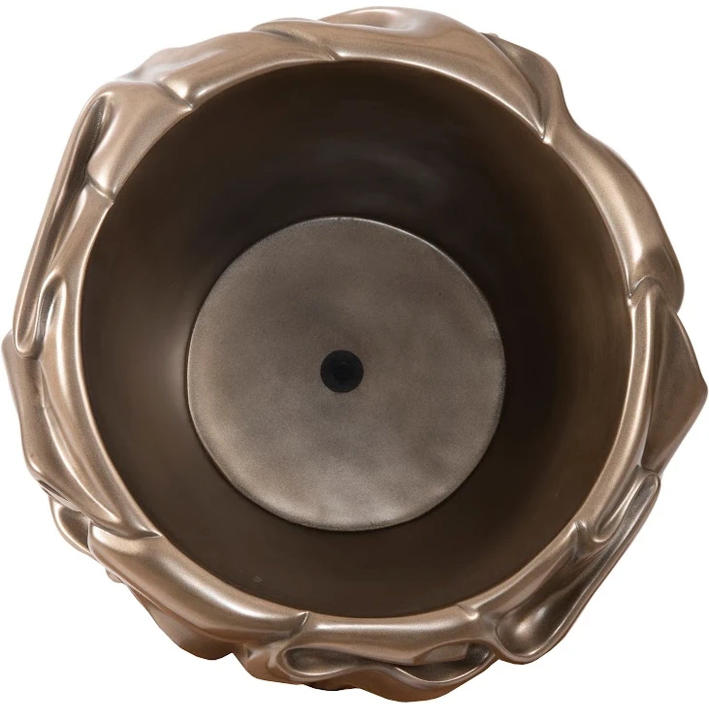 002 SI-1944829 | Additional Silo | Drape Planter, Polished Bronze by Phillips Collection in polished bronze. Made from resin in a modern style.