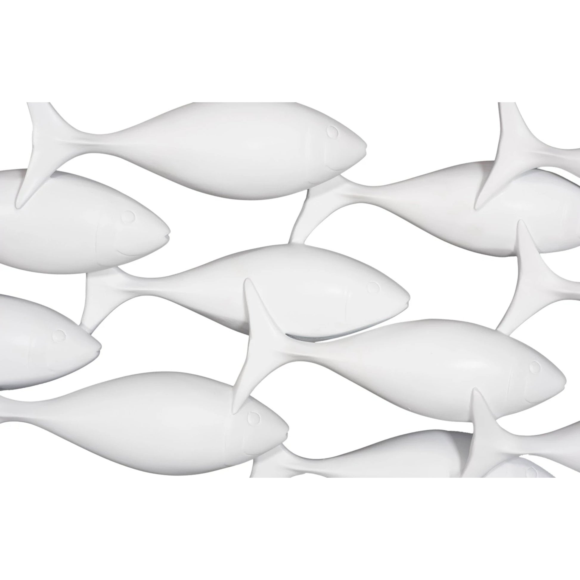 White School of Fish Wall Art by Phillips Collection in white and white. Made from resin in a modern style.