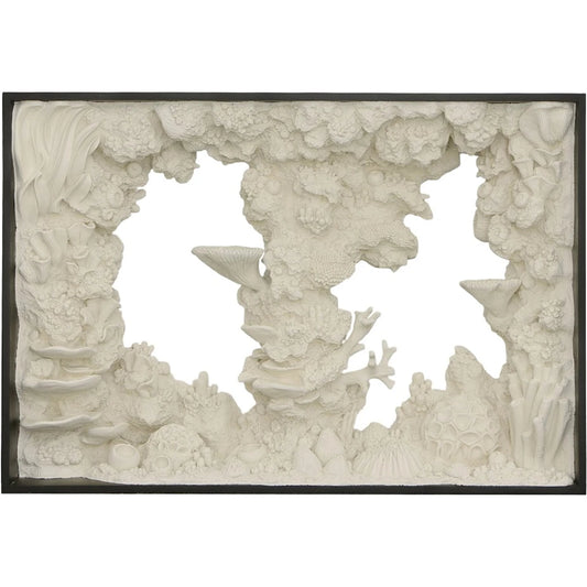 Reef Framed Console by Phillips Collection in off white. Made from resin metal, iron in a rustic style.
