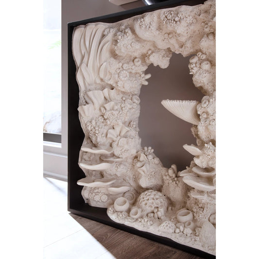 Reef Framed Console by Phillips Collection in off white. Made from resin metal, iron in a rustic style.