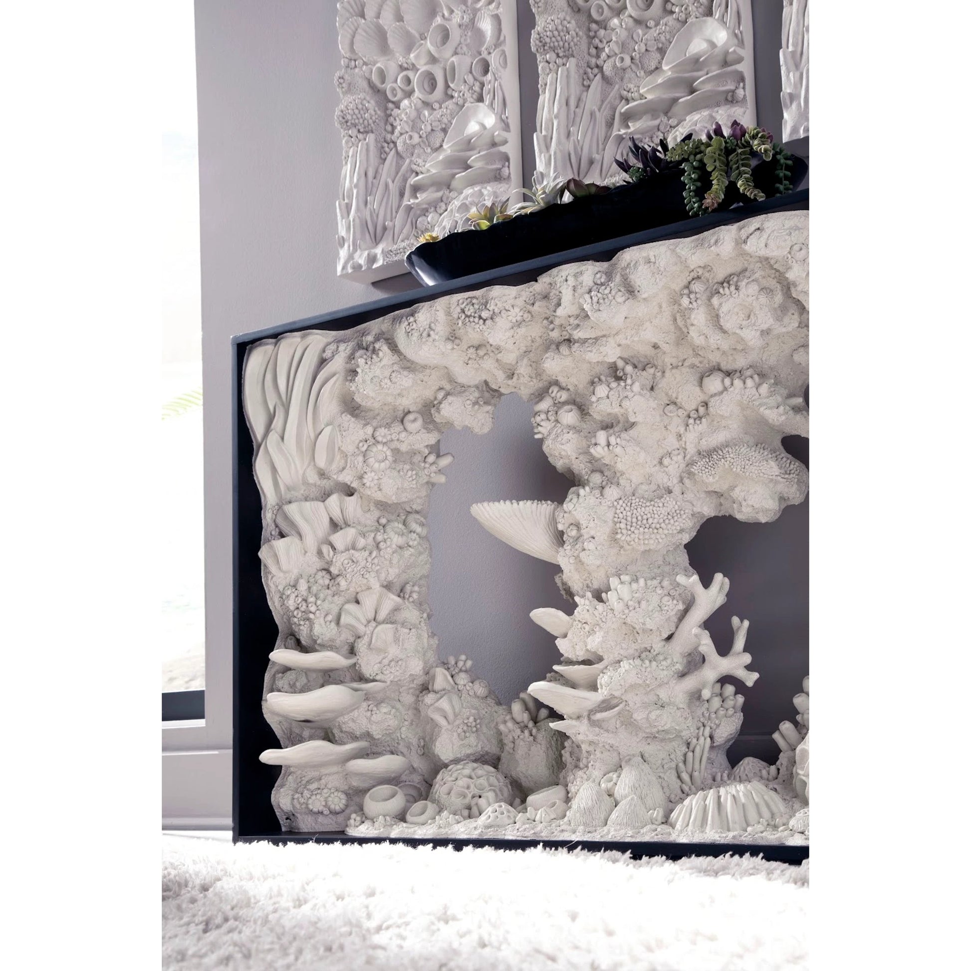 Coral Reef Wall Art I by Phillips Collection in off white. Made from resin in a coastal style.