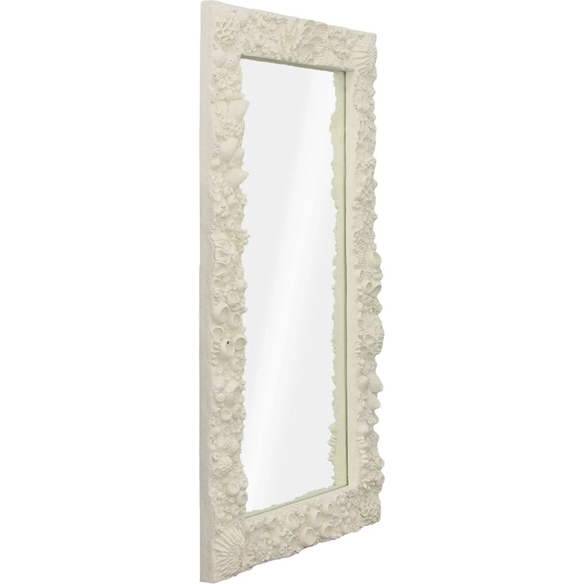 Reef Mirror by Phillips Collection in off white. Made from resin in a modern style.