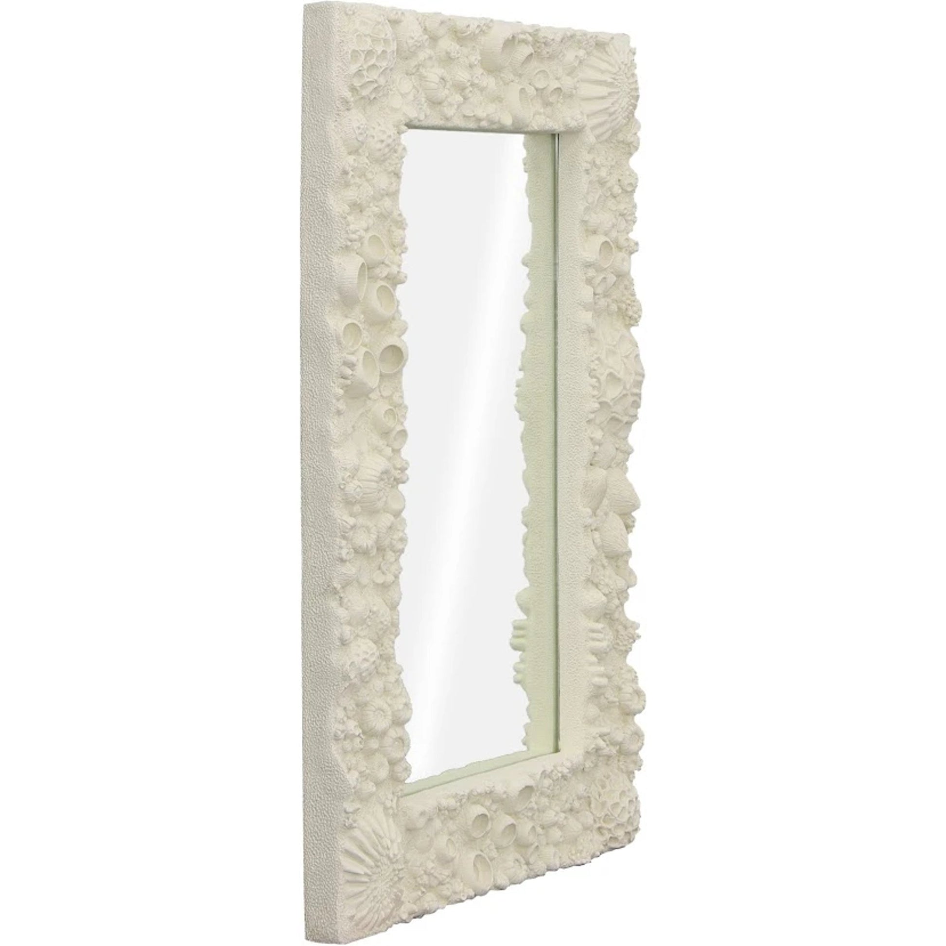 Reef Mirror by Phillips Collection in off white. Made from resin in a modern style.