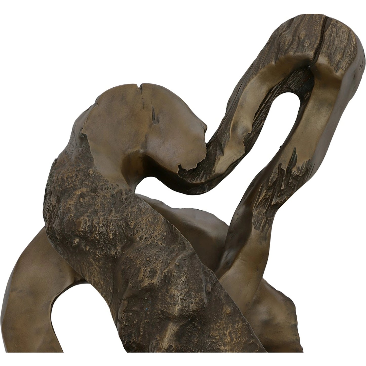 001 SI-2065426 | Closeup | Cast Teak Root Sculpture by Phillips Collection in bronze, brown, black and bronze. Made from resin metal, iron in a rustic style.